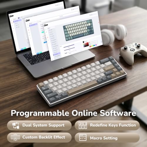 RK ROYAL KLUDGE RK68 65% RGB Wireless Mechanical Keyboard for Gaming, Work - Image 4