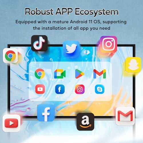 21.5" Android 11 Touchscreen Monitor, FHD 1080P Digital Signage Display, RK3568 4GB RAM & 64GB ROM, Reverse Control Laptop, Wireless Screen Mirroring, Built-in Speakers, USB, HDMI Ports - Image 4