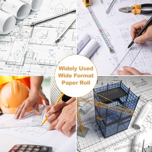 Wide Format Paper, 4 Rolls 36 in x 150 ft CAD Bond Rolls, Plotter Paper on 2 in Core for CAD Drawings, Engineering Plans, GIS Maps & Architectural Designs - Image 6