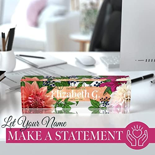 Desk Name Plate Personalized, Custom Name Plates 2½/x8 Inches, Thick Crystal-Clear Acrylic, Gift Box, Office Desk Decor. USA Made by ACRYLUXE (Haute) - Image 4