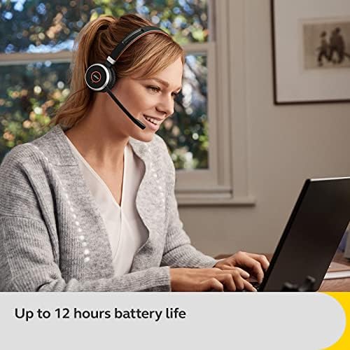 Jabra Evolve 65 SE Link380a UC Mono Stand- Bluetooth Headset with Noise-Cancelling Microphone, Long-Lasting Battery and Dual Connectivity - Works with All Other Platforms - Black - Image 3