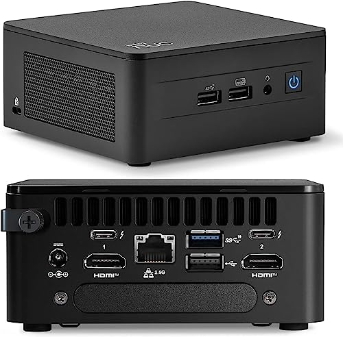 ASUS NUC 13 Pro Tall Mini PC Desktop, Intel Core i5-13420H (4.6GHz), 16GB RAM, 256GB PCIe SSD, Ultra-Quiet and Compact Design, 4K Quad Display, USB, HDMI, Thunderbolt, Wi-Fi 6E, Bluetooth, Win11 Pro by Unknown