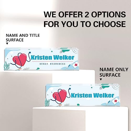 Gowellly Office Desk Name Plate Personalized - Custom Nurses Week Gifts Bulk 2025 - Nurse Appreciation Gifts - Nurse Practitioner Gifts for Women (Nurse Gifts) - Image 6