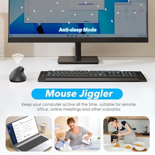 Left Hand Ergonomic Vertical Wireless Mouse Type C Rechargeable 6-Btn Mice - Image 4