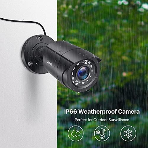 ZOSI 4 Pack 1080P HD TVI Wired Security Cameras, Outdoor Indoor Bullet Cam - Image 4