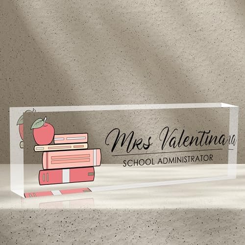 Personalized Name Plates for Office - Gifts for Teacher, Boss, Employee Appreciation - Desk Decor (teacher3) by AZUFEMOS