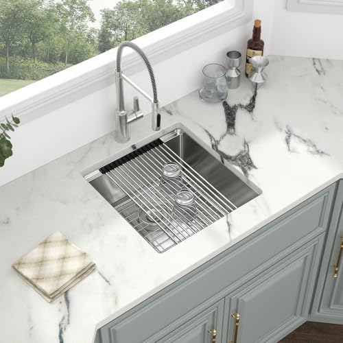 Kichae 19 Undermount Bar Sink Small Stainless Steel 16 Gauge Workstaion - Image 3
