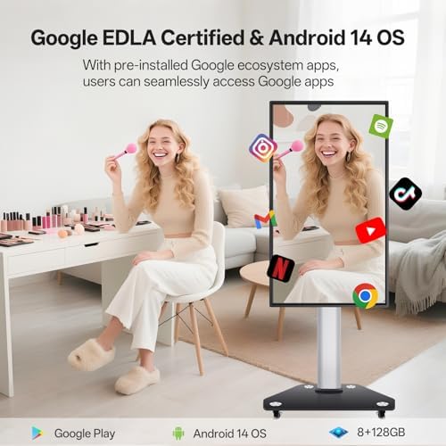 JAV Smart Board 43 Inch,Electronic Interactive Smartboard for Classroom Office Home, Screen Mirroring from Android OS Board for Presention Annotation Live Streaming (Wall Mount Included) - Image 2