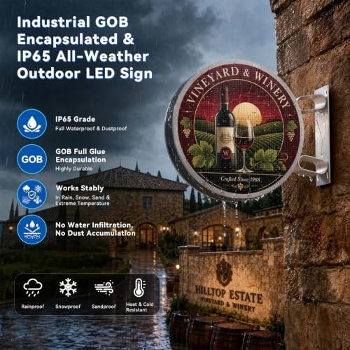 Outdoor Circular LED Display 22in Double-Sided Digital Signage - Image 5