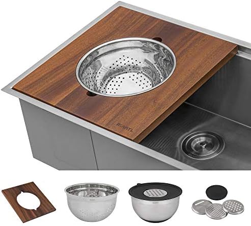 Ruvati 36-in 16Gauge Dual-Tier Undermount Workstation Kitchen Sink-RVH8277 - Image 6