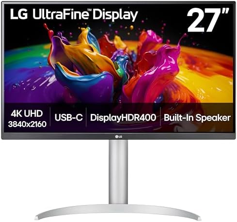 LG 27UP850K-W 27-inch Ultrafine 4K UHD IPS DisplayHDR 400 Computer Monitor by Unknown