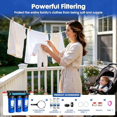 Whole House Water Filter System, Extra 2 Sets Filter Included,0.5 Micron - Image 6