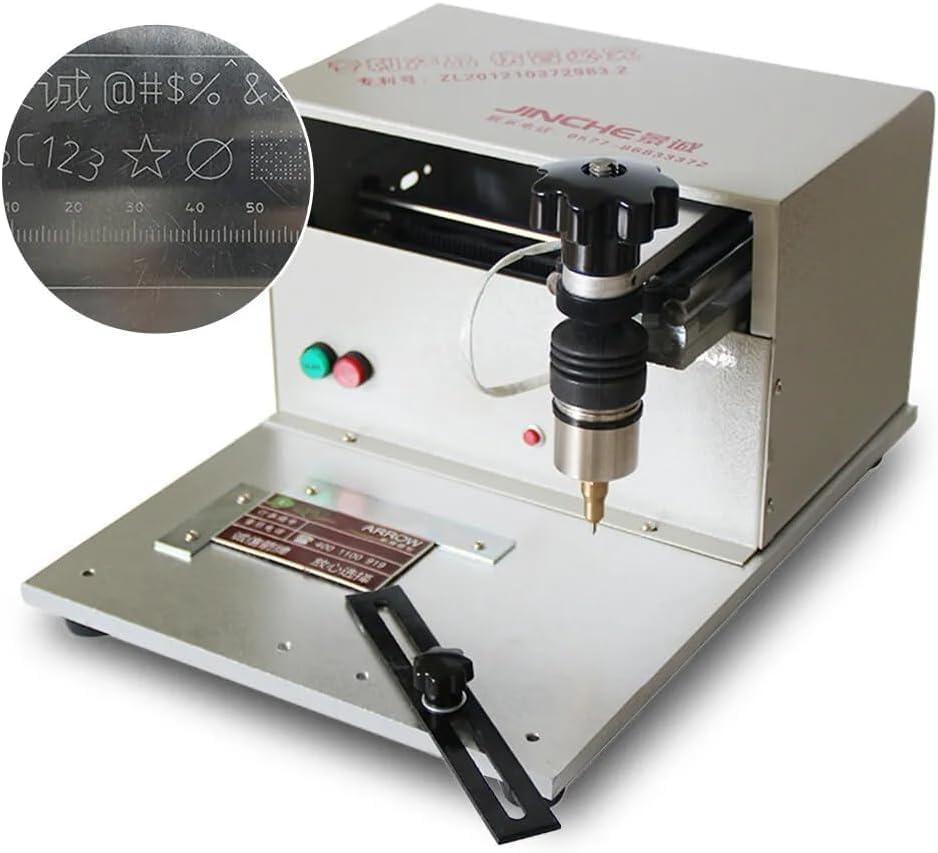 Metal Engraving Machine, Electric Marking Machine, Desktop Dot Matrix Nameplate Label Marking and Engraving Machine, 170X100mm - Image 6