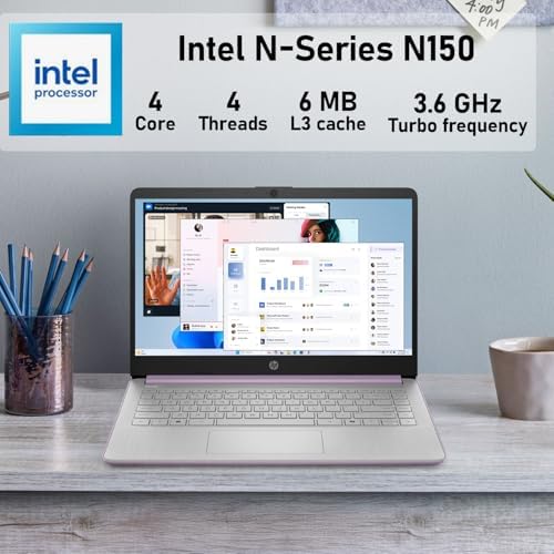 HP Ultrabook 14 Laptop Computer Business Study & Home 2026, MS Office for The Web + Windows 11 Home, Quad-Core Intel CPU, 128GB SSD, WiFi 6, Black - Image 3