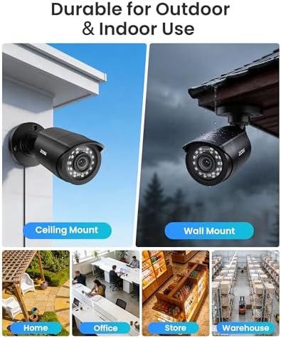 ZOSI 3K Lite 8CH Security Camera System Outdoor with 1TB Hard Drive,AI Human/Vehicle Detection,Night Vision,H.265+ 8 Channel 5MP Lite Video DVR Recorder,8X 1080P HD 1920TVL Weatherproof CCTV Cameras - Image 6