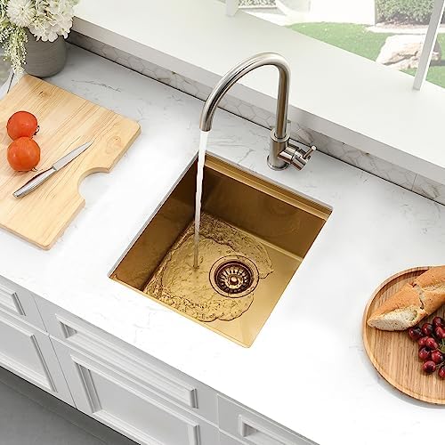 Brass Bar Sink Undermount, 15 x 17 Inch - Image 3