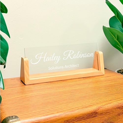 Professional Office Name Plate - Custom Name Plate with Led Stand Acrylic Custom Name Plate for Office Decor Corporate Gift Gift for Team Members Valentines Day (Design 4) - Image 6