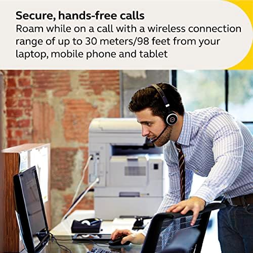 Jabra Evolve 65 SE Mono Wireless Headset - Bluetooth Headset with Noise-Cancelling Microphone, Long-Lasting Battery, and Charging Stand - MS Teams Certified, Works with All Other Platforms - Black - Image 2