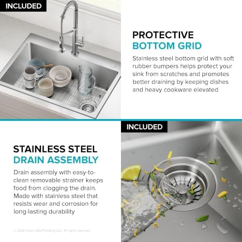 KRAUS Fairlane 30 in Drop In Single Bowl Stainless Steel Kitchen Sink - Image 5