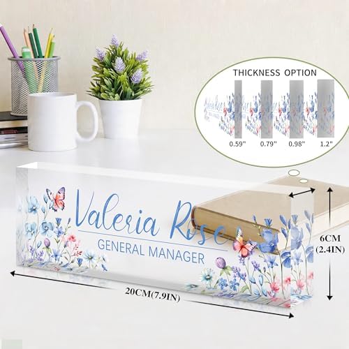Custom Name Plate for Desk, Acrylic Desk Name Plate Personalized, Employee Appreciation Gifts, Office Desk Accessories for Woman Teacher Nurse, Coworker Gifts for Manager Assistant - Image 4