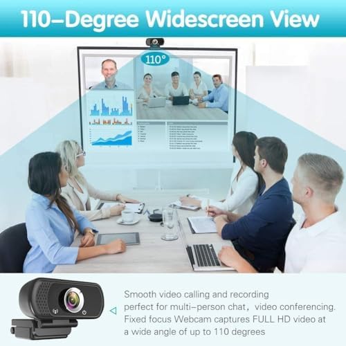 ZIQIAN 1080P Webcam with Microphone, USB Web HD Camera for PC, Laptop&Mac - Image 4