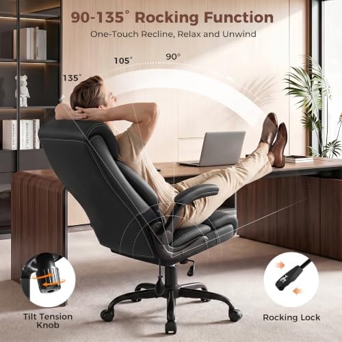 High Back Executive Office Chair with Inflatable Lumbar Support - Image 6