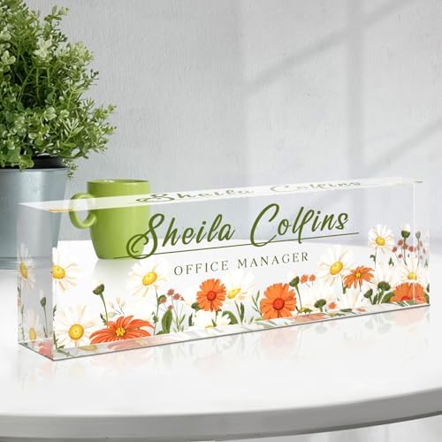 Custom Name Plate for Desk, Employee Appreciation Gifts, Office Decor by Spricoz