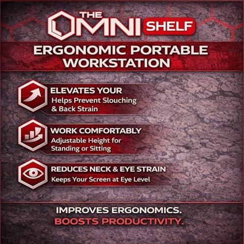 The OmniShelf Portable Workstation, Magnetic Toolbox, Laptop Stand w/ 50 lb Capacity, Hands Free Workstation, Attach to HVAC, Trucks, Walls, Poles etc. (Model # OSO1 - Magnets) - Image 4