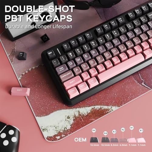 Free wolf M75 TKL Wireless Gaming Keyboard Mechanical Feel - BlackBerry - Image 7