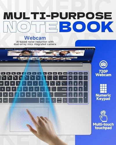 HP 15.6" Full HD Business Laptop, 16GB RAM, 512GB SSD, Intel Core i3 CPU, Wi-Fi 6, 2026-2027 Edition, Windows 11 with Office 365 for The Web - Image 2