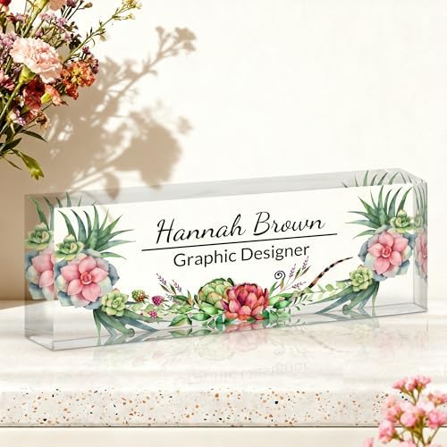 Ship Next Day Custom Name Plate for Desk, Desk Name Plate Personalized by Unknown