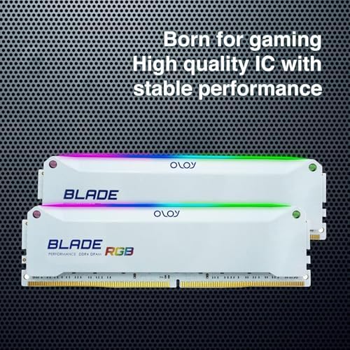 OLOy DDR4 RAM 16GB (2x8GB) White Blade RGB 3600 MHz CL18 1.35V 288-Pin Desktop Gaming UDIMM (MD4U0836181BRWDA) - Image 4