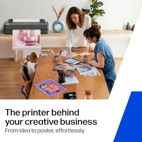 HP DesignJet T210 Large Format 24-inch Poster Printer, for Easy Poster & CAD Printing. Includes up to 1-Year of Ink (8AG32L) - New Model - Image 5