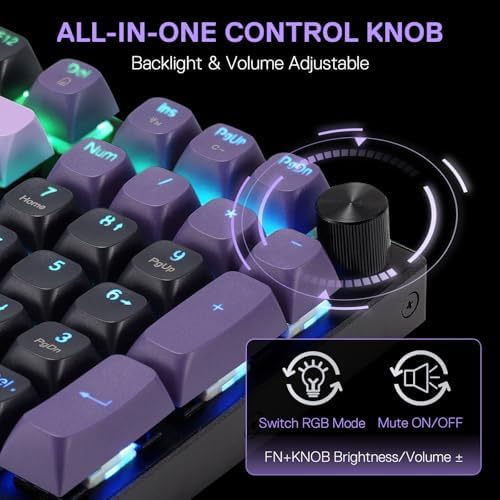 Redragon K740 PRO Wireless RGB Gaming Keyboard, Aluminum Base & Knob, 95% - Image 3