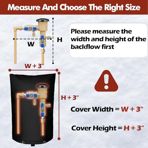 SUNICO Sprinkler Covers for Outside Valve-5°F,Winter Insulate,22x34in,Black - Image 2