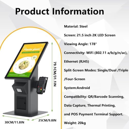 Multi-functional Payment Terminal Self Service Kiosk Fast Food Restaurant - Image 3