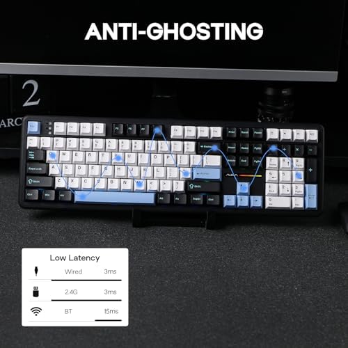 EPOMAKER Aula F108 Wireless Gaming Keyboard, Full Size Mechanical Keyboard - Image 4