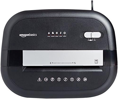 Amazon Basics 15 Sheet - original model Cross Cut Paper, CD Credit Card Office Shredder, Black - Image 3