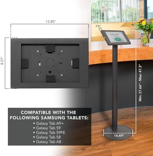 Mount-It! Anti-Theft Tablet Floor Stand Kiosk for Samsung Galaxy Tab A & S - Image 4