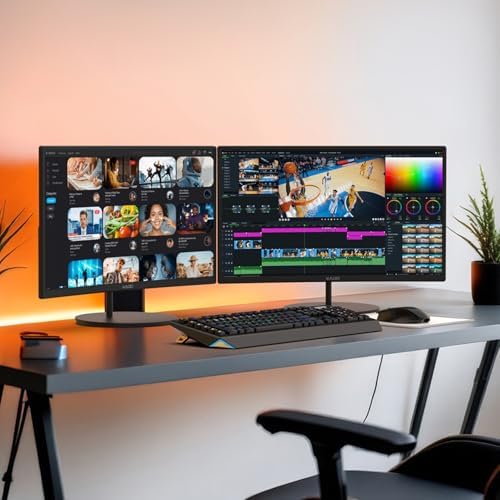 Kado Dual Monitor 2-Pack 24" Curved 1500R 1920x1080 75Hz Computer Monitor - Image 4