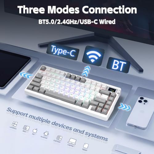 LEOBOG x Aula Nova75 Wireless Mechanical Keyboard,Creamy Computer Keyboards - Image 3
