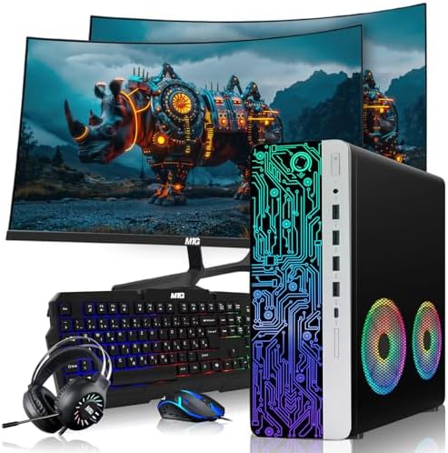 HP Gaming PC, AMD Ryzen 3 Pro, 8GB RAM, 512GB SSD, Win 11 by Amazon+Renewed
