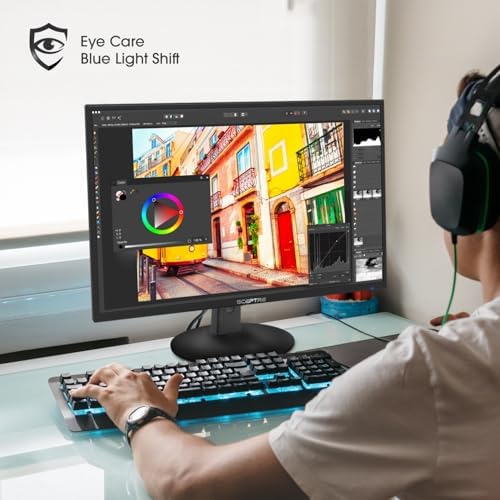 Sceptre 27-Inch Gaming Monitor, FHD 1080p, 100Hz, 1ms, DisplayPort, HDMI x2, 100% sRGB, AMD FreeSync, Built-in Speakers, Eye Care, Frameless, Machine Black (E275W-FW100T Series, 2026) - Image 3