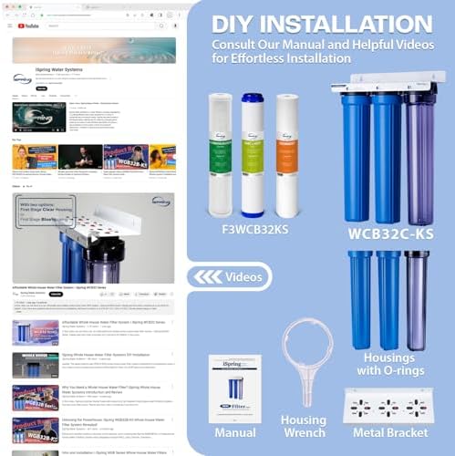 iSpring Heavy Metals Whole House Water Filter System w/Clear Housing - Image 5
