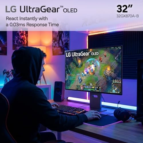 LG Ultragear 32GX870A-B 32" Dual-Mode Gaming Monitor Bundle | 4K UHD (3840×2160) 240Hz / FHD 480Hz, OLED Display, 0.03ms, G-SYNC, FreeSync Premium Pro, HDMI & DisplayPort + Cable Ties + More - Image 7