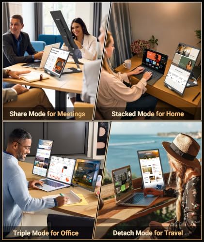 15.6" Laptop Screen Extender, Detachable Portable Monitor for Work & Travel - Image 6