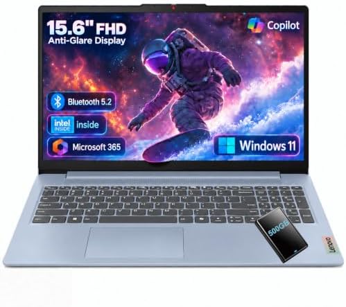 Lenovo Business 15.6" FHD Laptop, Intel Processor, 8GB DDR5, 128GB Storage by LENOVO