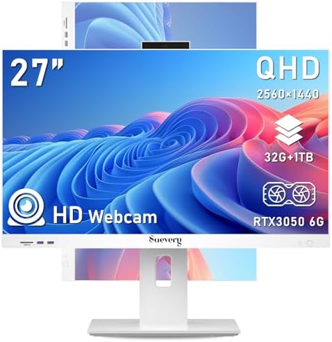 suevery 27" All-in-One Desktop Computer Prebuilt PC 32G RAM 1TB SSD by suevery