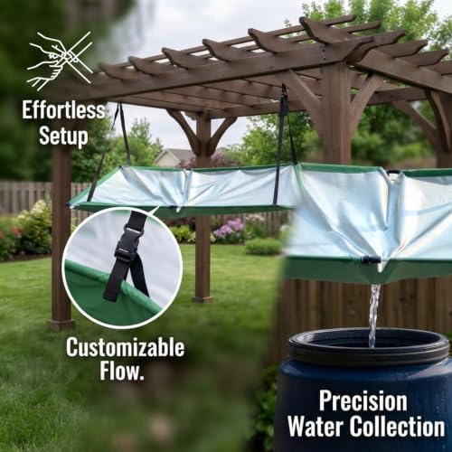 Rain Water Collector Portable and Easy to Store Rain Catcher for Garden for Lawn Backyard Garden Balcony Camp,3pc - Image 5