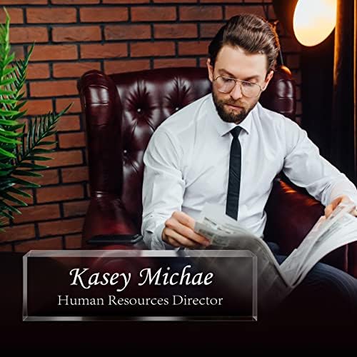 Gowelly Office Engraved Acrylic Name Plate for Desk |Desk Name Plate Personalized| Custom Employee Appreciation Gifts |Office Gifts for Women, Boss, Employee, Teacher, Manager |Gifts for Employees - Image 3